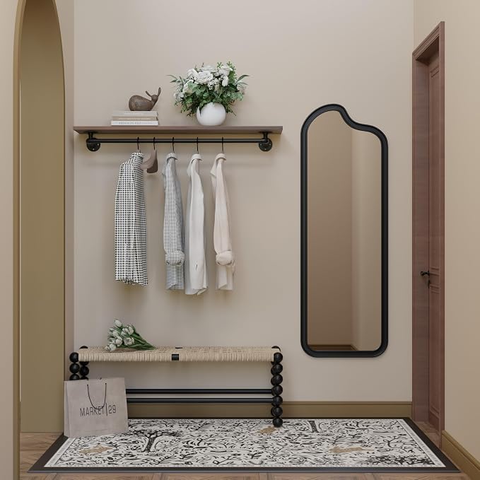 Clothes Rack 48in, Wall Mounted Garment Rack - Image 6