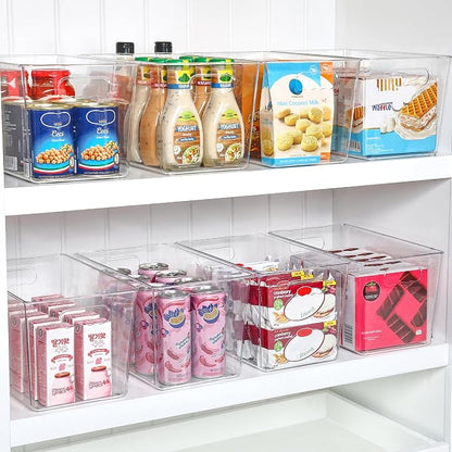 Vtopmart 6 PCS Clear Plastic Storage Bins, Pantry Organizer Containers - Image 4