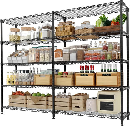 Garvee 71" Wide Storage Shelves Metal Shelving Units 5 Tier, 1325LBS | Heavy - Image 9