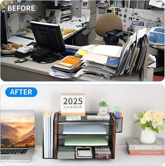 OPNICE Desk Organizer, 4-Tier Desktop File Organizer - Image 5