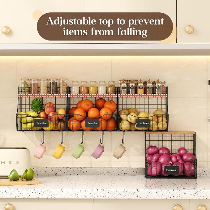 4 Pack Fruit Basket for Kitchen - Image 5