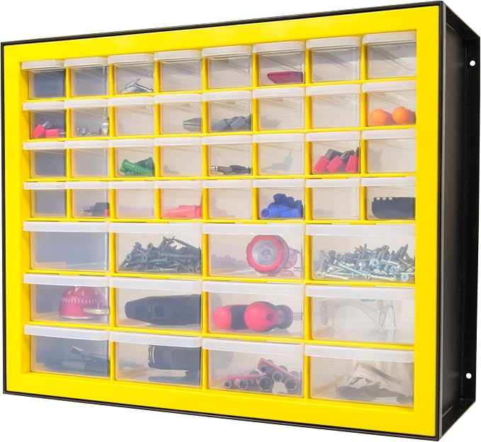 IRIS Plastic Hardware Storage Drawer, 44 Drawer Parts Cabinet by IRISUSA