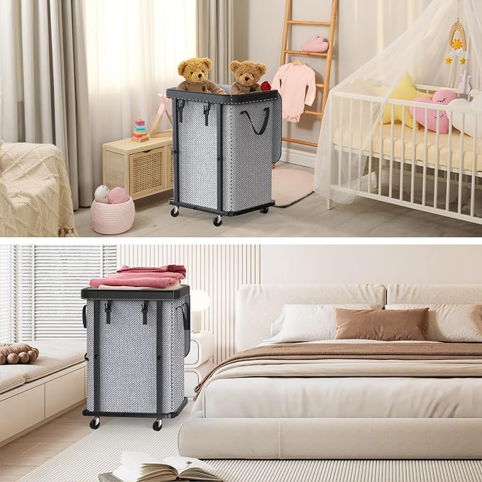 150L Large Fashion Laundry Basket - Image 7