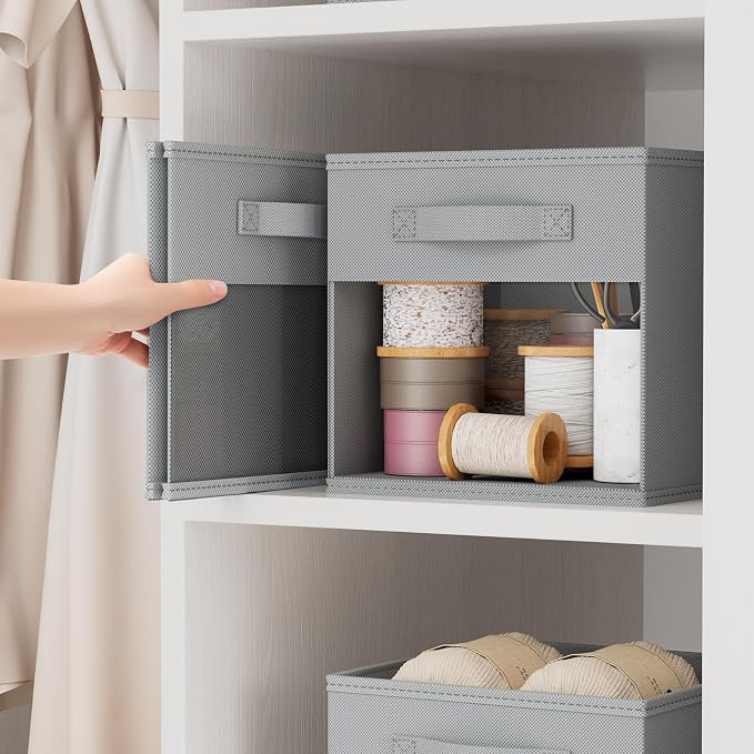 DIMJ Storage Cubes, Cube Storage Bin, 10 Pack Foldable Storage Cubes - Image 3