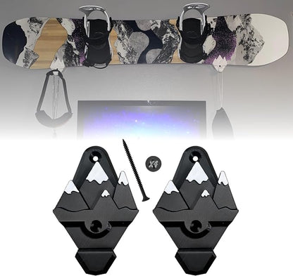 Snowboard Wall Mount with Hooks, Universal Design, Snowboard Rack, Space Saver - Image 8