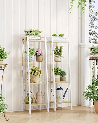 Hzuaneri Ladder Shelf, Freestanding Corner Storage Shelf | Bookcase - Image 8