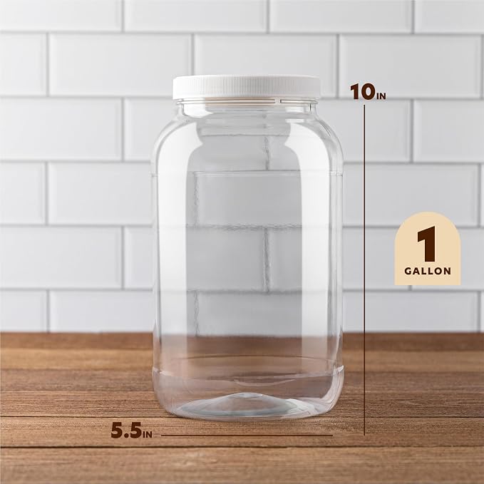 kitchentoolz 1 Gallon Large Plastic Mason Jar - Image 2