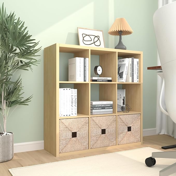 CTESNE【2026 Wooden Thick Frame 9 Cube Storage Organizer Shelf - Image 9