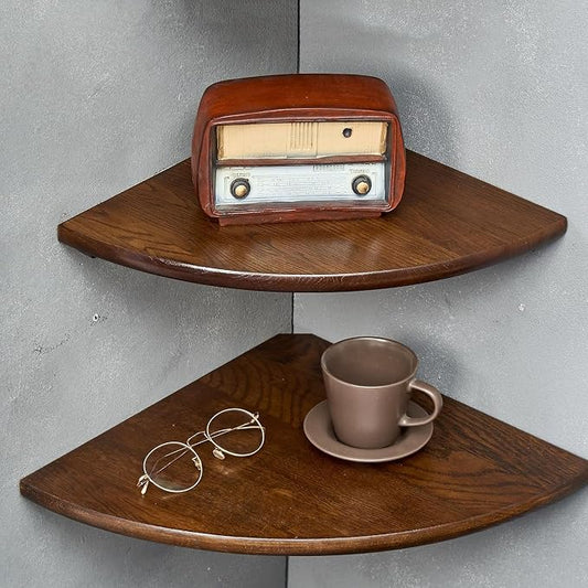 Corner Shelves, Floating Corner Shelf, Round End by Coamily