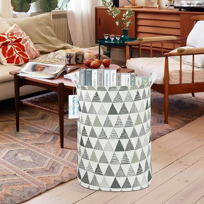 LANGYASHAN Laundry Basket Canvas Fabric Collapsible Organizer Basket - Image 6
