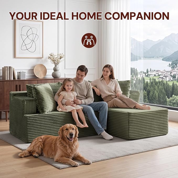 Korser Boneless Couches for Living Room, Cloud Couch Sectional - Image 3