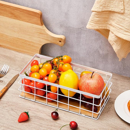 Funrous 2 Pcs Metal Small Wire Basket Wall Hanging Wire Basket Hang Small - Image 4