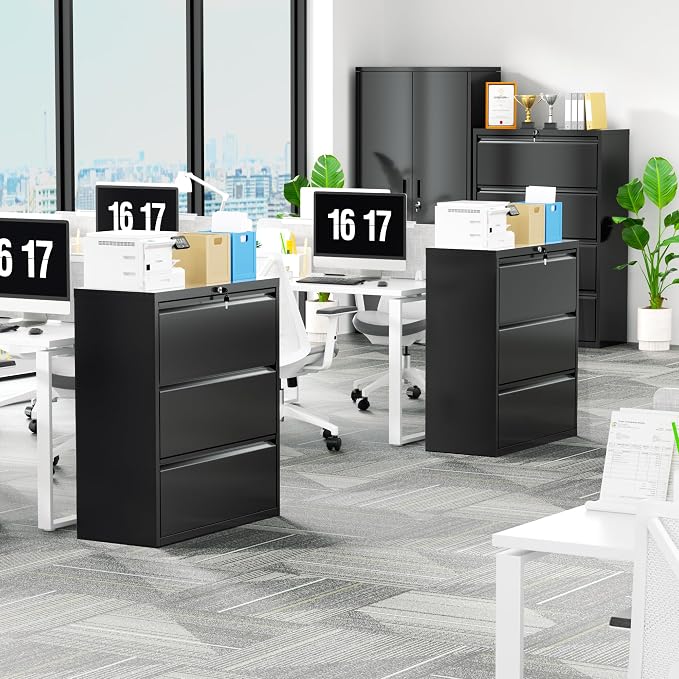 Bonusall 3 Drawer Lateral File Cabinet - Image 2