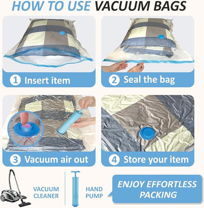 Cozy Essential Vacuum Storage Bags, 80% Compression Vacuum Seal Space Saver - Image 7