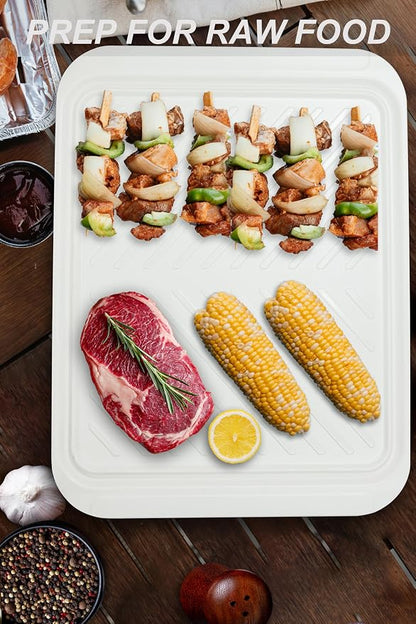 Extra Large Grilling Prep and Serve Trays, 17.3x13 inch BBQ Tray - Image 4