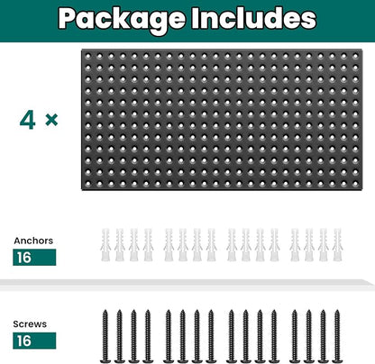 EVERHANGER Metal Pegboard Panels 24" x 12", Heavy Duty Steel Peg Boards - Image 3
