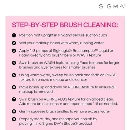 Sigma Beauty Makeup Brush Cleaner Mat – Sigma Spa Express Silicone Makeup Brush - Image 5