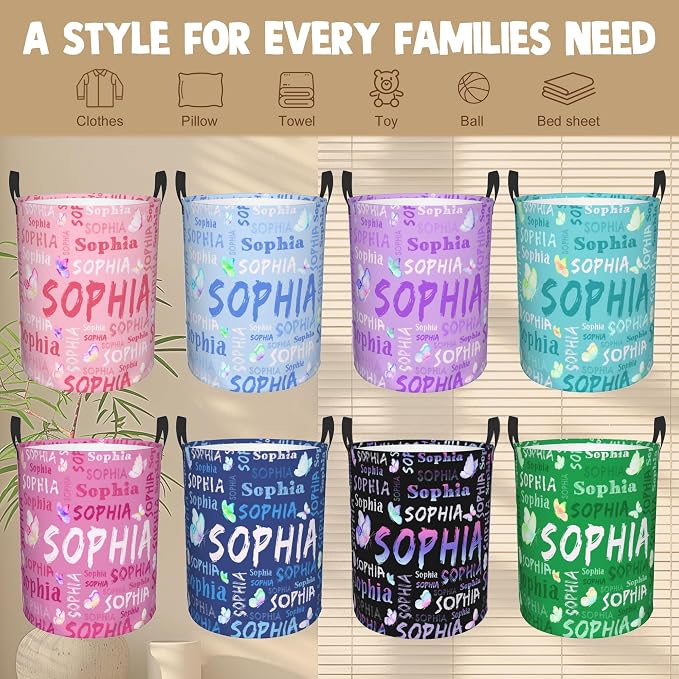 Custom Name Laundry Hamper, Personalized Laundry Basket - Image 6