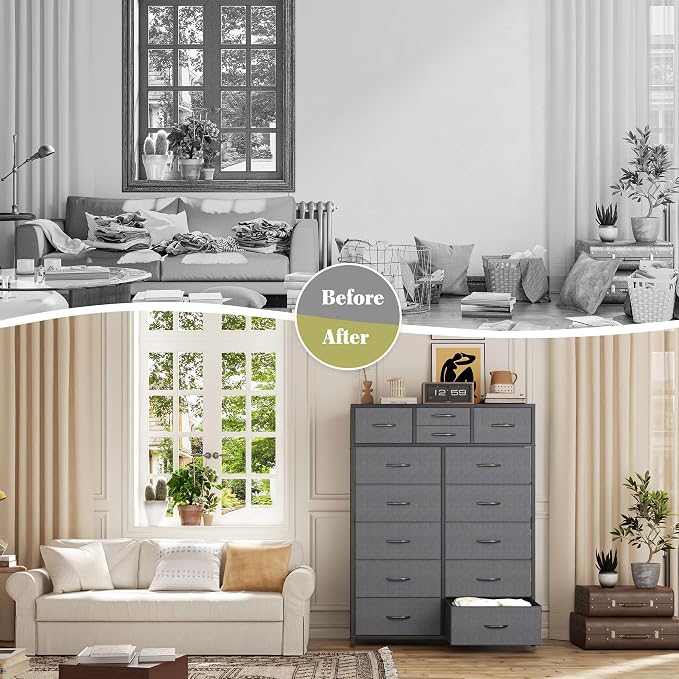 EnHomee 52.2" H Tall Dresser for Bedroom, Vertical Storage Tower, Anti-Tip | - Image 5