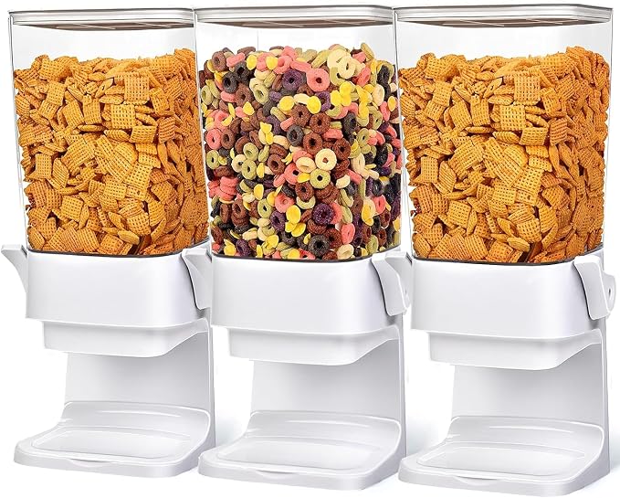 Cereal Dispenser Countertop 3pcs, 5.5L Cereal Containers Storage Dispenser - Image 8
