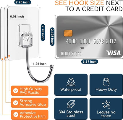 GLUIT Adhesive Large Wall Hooks - Image 2