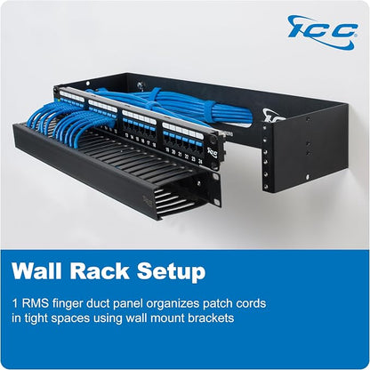 ICC 1U Finger Duct Cable Manager Panel - Image 8