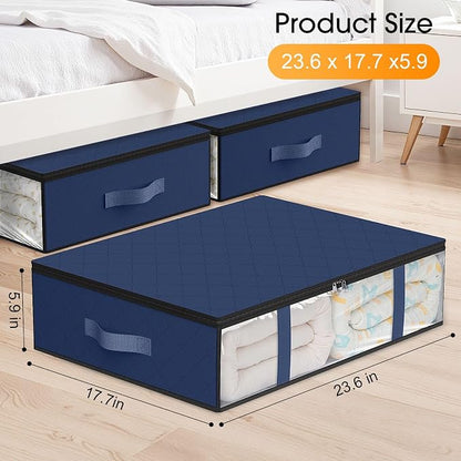 StorageRight Under Bed Storage Bags 8 Pack, 40L Large Clothes & Comforter - Image 2