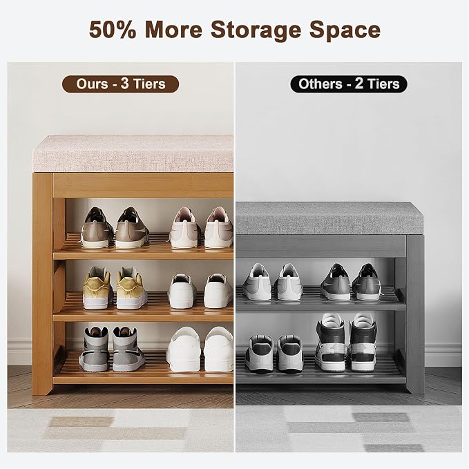 PETKABOO 47.2 in Shoe Rack Bench - Image 7