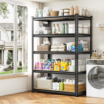5-Tier Storage Shelves, 1980LBS Adjustable Pantry Shelves, Metal Shelving Unit - Image 8