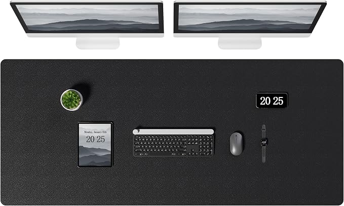 Aothia Leather Desk Pad Protector, Office Desk Mat, Large Mouse Pad, Laptop by AothiaSimpleNaturalUnique