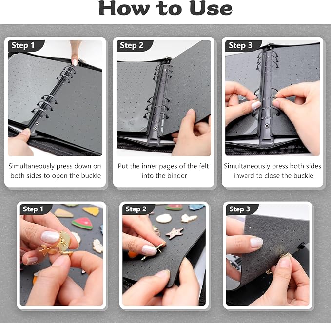 Enamel Pin Display Book Pin Collection Binder Holder Trading Book - Image 5