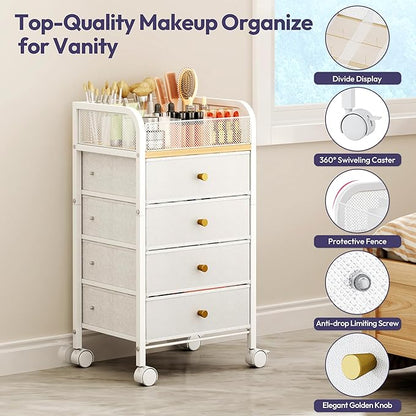 SWTYMIKI Rolling Makeup Organizer Cart - Image 5