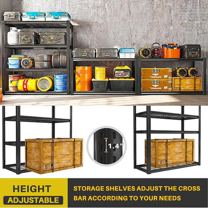 REIBII 40" W Garage Shelving 2240 LBS Storage Shelves Adjustable Heavy Duty - Image 5