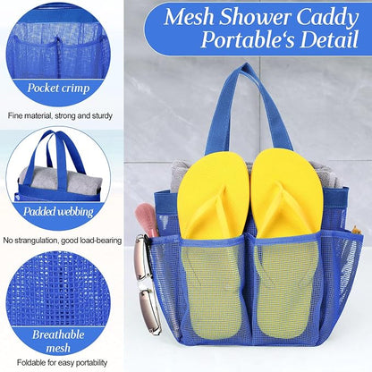Hillban 4 Pcs Mesh Shower Caddy Portable Shower Caddy - Image 3