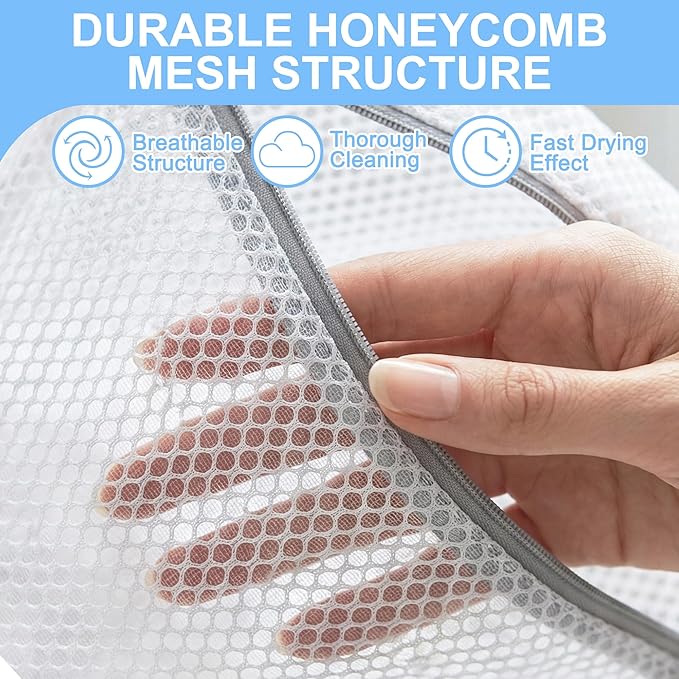 3Pcs Laundry Bags Mesh Wash Bags, - Image 4