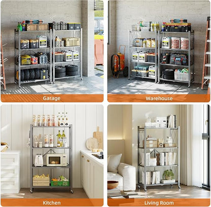 Fenbeli Foldable Shelves with Wheels - Image 8