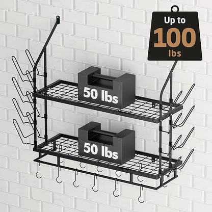 KES 30-Inch Pot Rack Wall Mounted - Image 3