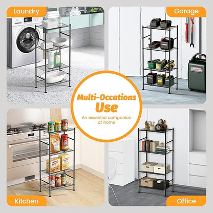 Abiglifty Storage Shelves, 4-Tier Wire Shelving, Metal Shelving - Image 7