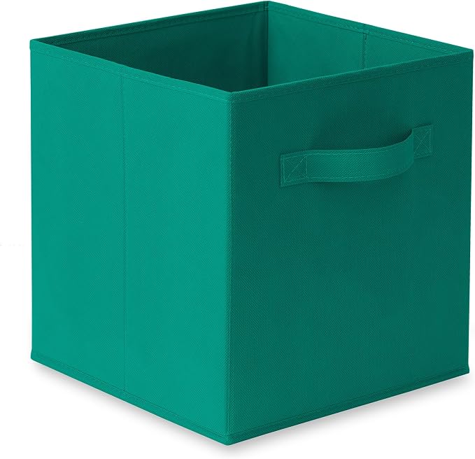 Casafield Set of 6 Collapsible Fabric Cube Storage Bins, Teal - Image 2