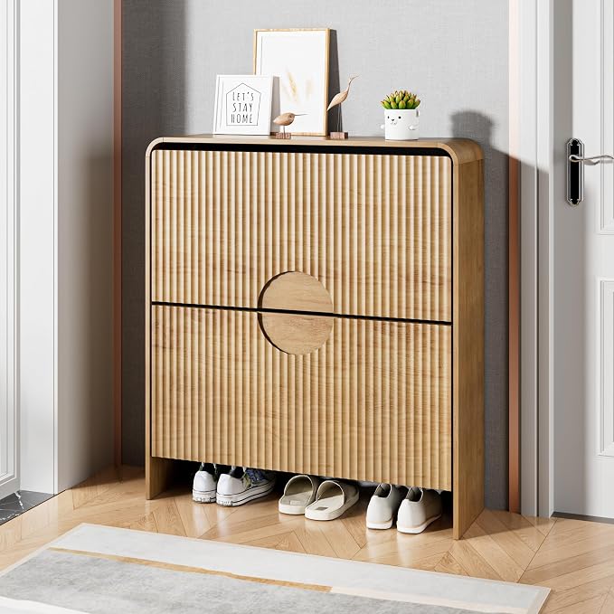 Narrow Shoe Cabinet for Entryway, Thin Entry Way Shoe Storage Cabinet - Image 5