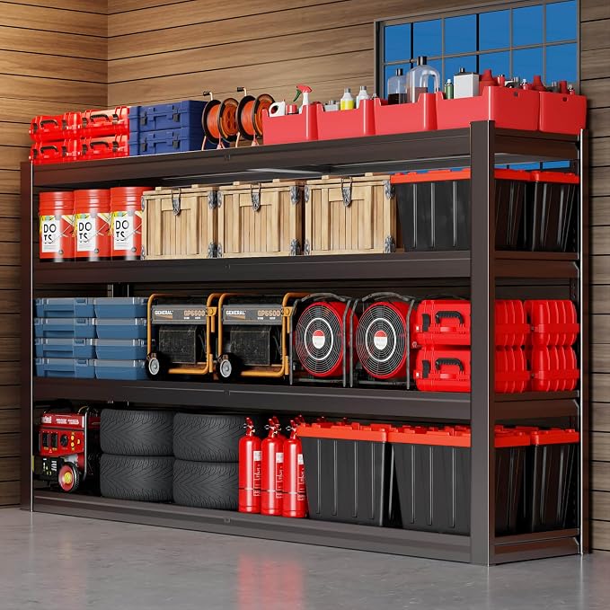 67" Wide Garage Shelving Unit, 3500 LBS Capacity, Industrial Adjustable Shelves - Image 7