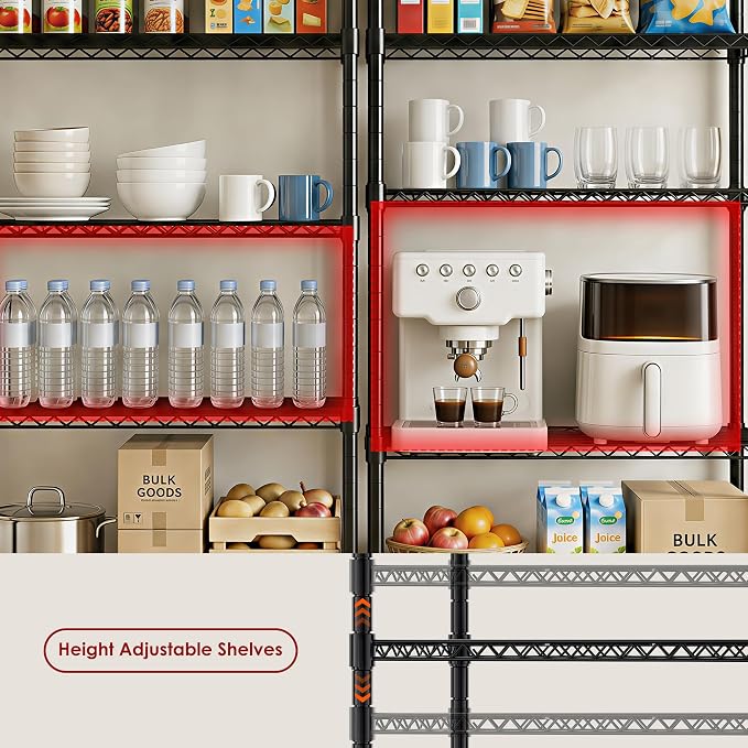 Simple Deluxe 3-Tier Heavy Duty Adjustable Storage Shelf - Image 4