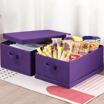 HOONEX Storage Bins with Lids for Organizing, Storage Boxes with 2 Carry - Image 3