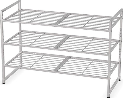 Simple Houseware 3-Tier Stackable Shoes Rack Storage Shelf - Image 2