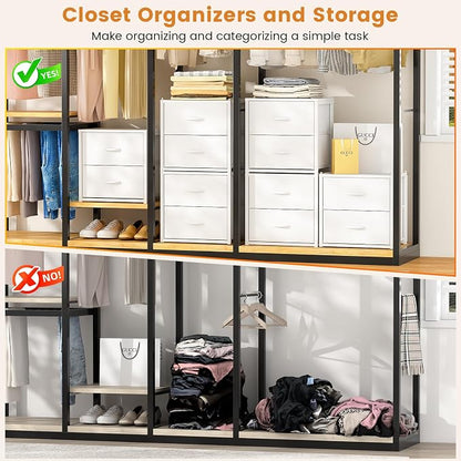 DAOUTIME 3-Pack Stackable Storage Drawers, Stackable Drawer Dresser - Image 6