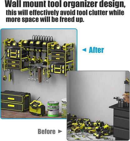 CCCEI Green Power Tool Organizer Wall Mount, Large Tools and Battery Storage - Image 7