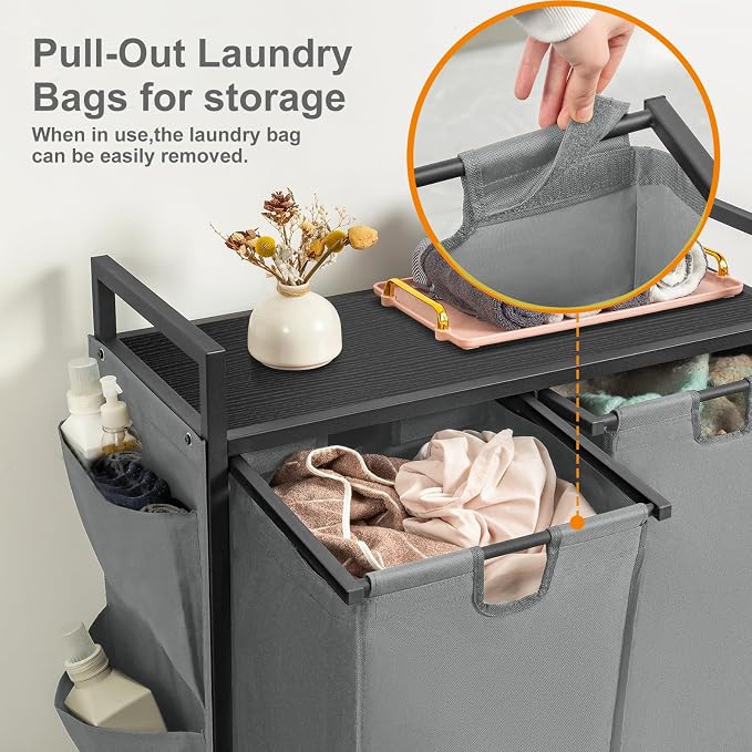 WOWLIVE Double Laundry Hamper - Image 5