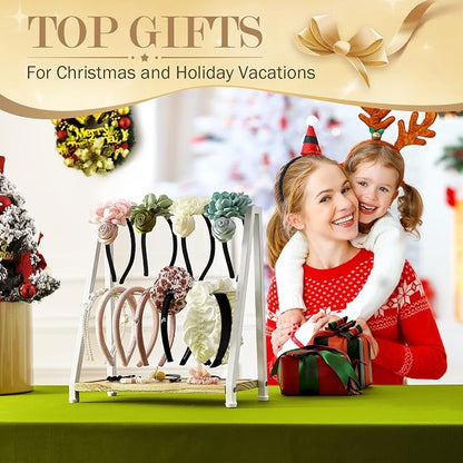 Headband Holder Organizer Metal 2-Tier Display Stand - Image 6