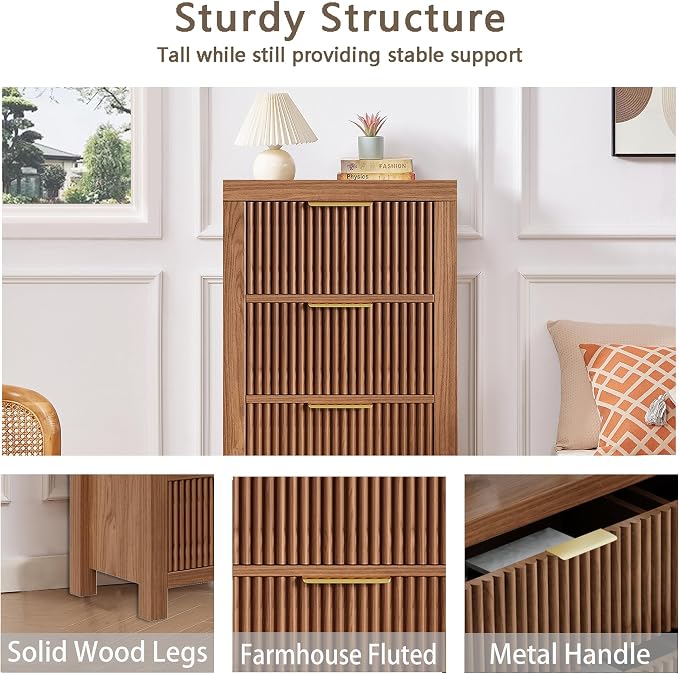 4-Drawer Modern Solid Wood Dresser - Image 6