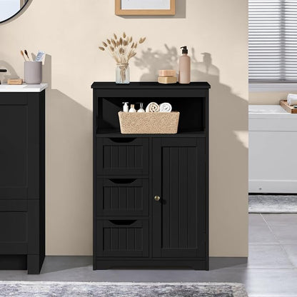 Yaheetech Bathroom Floor Cabinet, Free Standing Wooden Storage Cabinet Multiple - Image 2
